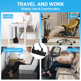 Airplane Foot Hammock, Foot Hammock for Travel Accessories with Ergonomic Removable Foot Divider Design, Airplane Foot Rest, Premium Comfortable Memory Foam & Hardboard for No Feet Clashing