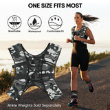 APEXUP Weighted Vest with 5lbs/10lbs/15lbs/20lbs/25lbs/30lbs Weights and Reflective Stripe, Weight Vest Men Women for Workout, Strength Training, Running (Grey Camo, 20lbs)