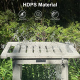 KingPavonini HDPS Shower Benches for Inside Shower to Sit on, Waterproof Shower Stool for Shaving Legs, Heavy Duty 400LBS Shower Seat with Storage Shelf, Shower Chair for Bathroom/Indoor/Outdoor Use