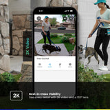 Chamberlain myQ Video Doorbell | 2K Camera, Battery/Wired, Color Night Vision, Live with 2-Way Talk, Motion Detection & Real-Time Alerts, 150 Deg Wide View, Black