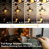 Outdoor Dimmer for String Lights, 560W Outdoor Dimmer Plug with Timer, IP65 Weatherproof Plug-in Dimmer Switch, 100FT Wireless Remote Control Dimmer for Led Lights or Lamp Patio, Christmas Lights