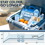 Cooler Shock Reusable Ice Packs for Cooler - Long-Lasting Freezer Packs with Built-in Handle - All-Purpose Medium Size, Pack of 4