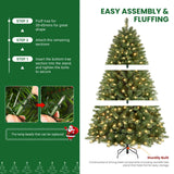 SHareconn 7ft Prelit Artificial Classic Spruce Christmas Tree
