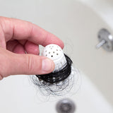 TubShroom Toss 21pk Disposable Bath Tub Drain Strainers - Hair Catcher Snare for Shower Bathtub to Prevent Clogged Drains, Traps Human and Pet Hair, One Year Supply (White)