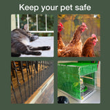 Maporch Plastic Chicken Wire Fencing for Pet Protection - 15.7" x 10ft, Black HDPE Mesh - Garden Fence Animal Barrier for Dogs, Cats and Rabbits (2-Pack)