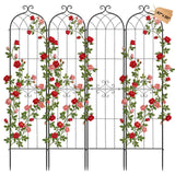VEVOR 4 Packs Metal Garden Trellis for Climbing Plants Outdoor 87x21in, Rustproof Plant Tall Trellis for Rose Vine Flowers and Vegetables