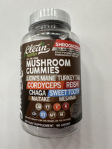 15in1 Mushroom Gummies with Lion's Mane Turkey Tail Cordyceps Reishi Chaga Sweet Toot Maitake Meshima Poria Cocos Shiitake Tremella, Oyster Agaricus Mushrooms for Men and Women Supplement - 2Pack