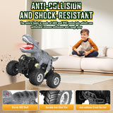 Manercey Remote Control Car, 2.4GHz 1:18 RC Cars With Light, 98FT 8KM/H 2-Rechargeable Battery, All Terrain Monster Remote Control Truck Toy, Dinosaur Monster Trucks for Boy Age 4-7, Kid 6+, Christmas