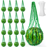 Covzoe 16 Pieces Watermelon Net with 100 Cable Zip Ties