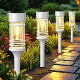 LETMY 6Pack 48 LED Halloween Decorations Outdoor Upgraded Swaying Solar Lights Outdoor, Waterproof Solar Firefly Lights Solar Halloween Lights for Pathway Yard Garden Decorations (Green)
