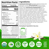 Orgain Organic Vegan Protein + 50 Superfoods Powder, Vanilla Bean - 21g Plant Based Protein, 8g Prebiotic Fiber, No Lactose Ingredients, Gluten Free, No Added Sugar, Non-GMO, 2.02 lb