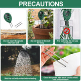Maxsolve 2 Pack Soil Tester, 3-in-1 Plant Moisture Meter Light & PH Tester