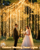 JIXXULVU 355FT 900LED Christmas Lights, Extra Long Outdoor String Lights Waterproof, Timer & Memory, 8 Modes Dimmable Plug in Fairy for Classroom Outside Tree Wedding Patry Warm White