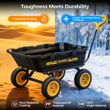 CAMMOO 900 lb Garden Dump Cart, Expandable, 10 in No-Flat Tires