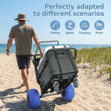 Aomedeelf Beach Cart with Balloon Wheels for Sand, Maximum Capacity 220 lbs