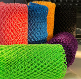 SPMKTBOZAI African Net Sponge Authentic, 2 Pieces African Exfoliating Sponge Real African Net Black Owned, African Bath Sponge Back Scrubber, Body Exfoliator Shower Bath Accessories (Green, Pink)