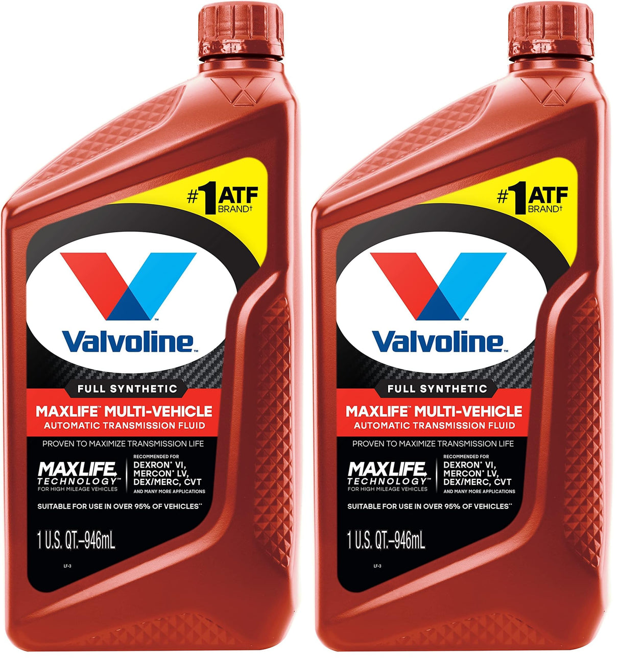 Valvoline ATF, Automatic Transmission Fluid, 1 QT Pack of 2 | MaxLife | Multi-Vehicle | Full Synthetic