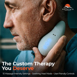 TMJ Relief Products Jaw Massager w/ Soothing Heat, Patented TMJ Massage Tool w/ 10 Gentle Vibration Modes, Eases TMJ Jaw & Neck Pain, Stiffness, Tension, Headaches, Migraine Relief, FSA/HSA Accredited