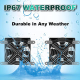 DELUMEE Powerful Solar Exhaust Fans, with Dual Install-Free 30W Solar Panels, Cloudy Days Working, Waterproof Solar Powered Cooling Fan for Ventilation in Greenhouse, Pet House, Chicken Coop, Garage