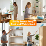 30 Count Duster Refills for Swiffer Duster with Extension Pole, Multisurface 360 Dusters with 3ft and 1 Short Handle, Disposable Dusters for Cleaning Furniture Blinds Fans Wall (Storage Bag Included)