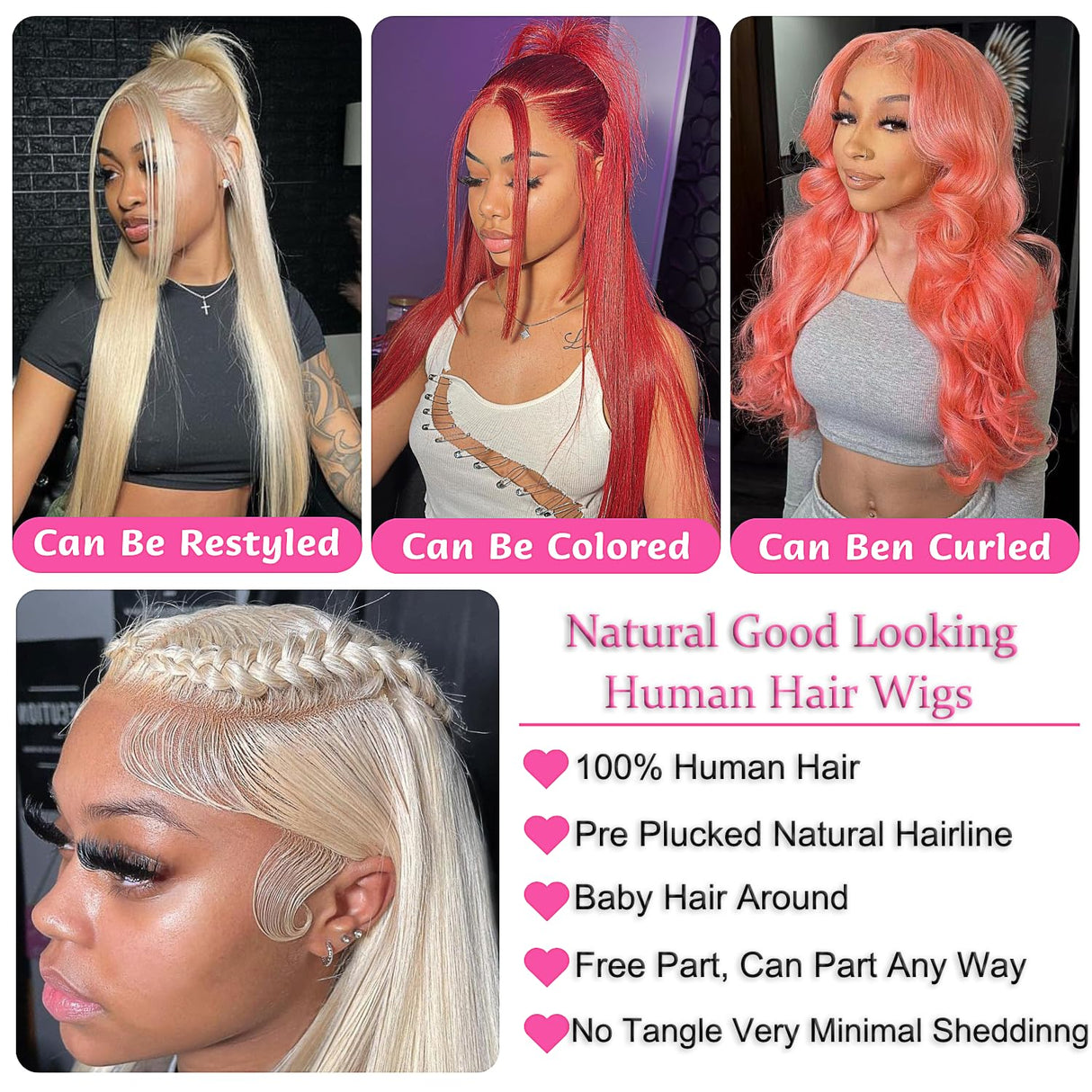 GZX 26 Inch 613 Lace Front Wig Human Hair 13X4 Blonde Straight HD Transparent Lace Frontal Wigs Human Hair Pre Plucked with Baby Hair 180% Density Blonde Glueless Wigs Human Hair