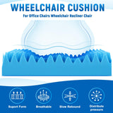 Geiserailie 2 Pcs Egg Foam Pad Egg Chair Cushion to Relieve Back Foam Seat Cushion Chair Accessories Pad for Office Recliner Wheelchair Home Car (Blue)