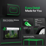 VIVOSUN Clone Tent Kit 24" x 16" x 20", with T5 Full-Spectrum Grow Light, Seed Starter Tray, Heat Mat, AeroStream U075 Humidifier, and AeroWave D4 Clip Fan, for Indoor Plant Germination, Cloning