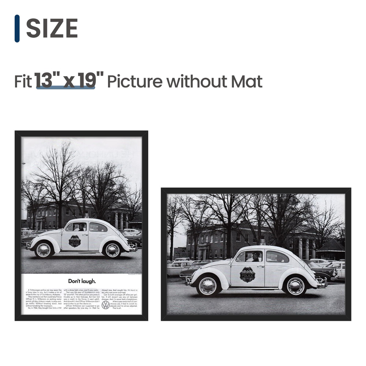 ENJOYBASICS 13x19 Picture Frame, Wall Gallery Frames Set of 2, Black