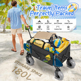 Beach Wagon with Big Wheels for Sand with 9" All Terrain Inflatable Tires