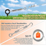 Fabulas 4 Pack 18" Ground Anchors Shed Anchor Kit with 50ft Galvanized Cable & 4 Pack Turnbuckles, Heavy Duty Ground Anchor Screw in Spiral Auger Earth Stakes for Shed Trampoline Swing Set Mobile Home