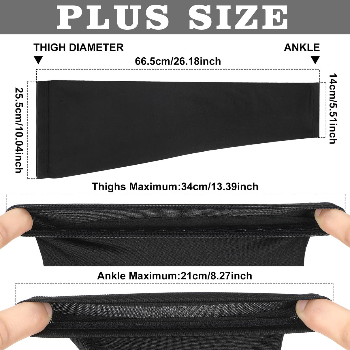 Sosation 8 Pcs Knee Brace Undersleeve Knee Sleeve for Under Brace Closed Patella Compression Breathable Leg Sleeves for Men Women Thigh Shin Support for Sports Protector(X-Large)