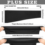 Sosation 8 Pcs Knee Brace Undersleeve Knee Sleeve for Under Brace Closed Patella Compression Breathable Leg Sleeves for Men Women Thigh Shin Support for Sports Protector(X-Large)