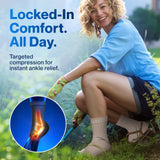 Modvel Foot & Ankle Brace Socks for Sprained Ankle Compression Sleeve - Plantar Fasciitis Relief Brace, Foot Support for pain Women & Men - Tendonitis & Arthritis Feet Sleeve, Stabilizing Ankles Wrap