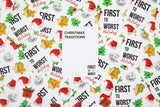 FIRST TO WORST Holiday Edition Party Game - A Festive Card Game About How Your Friends & Family Rank Things - Perfect for White Elephant Gifts, Stocking Stuffers and Board Games with Friends
