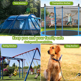 Fabulas Ground Anchors Screw in, 18 Inch Heavy Duty Swing Set Ground Anchor Kit 6 Pack, Spiral Earth Trampoline Stakes High Wind Metal Auger Stakes for Dog Sheds Tent Carports Camping
