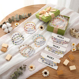 Kigeli 48 Pcs Mahjong Bracelet Gifts for Women Colorful Beaded Mahjong Lucky Bracelet Bulk Acrylic Mah Jong Chinese Jewelry for Friends Mom Grandma New Year Birthday Party Supplies
