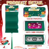 TecUnite 5 Pieces Christmas Money Holder Christmas Surprise Money Card Holder with 6 Slots Xmas Gift for Xmas Cash Card Supplies(Classic)