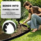 3 Inch x 50FT Garden Edging Border,Landscaping with 75pcs Spikes