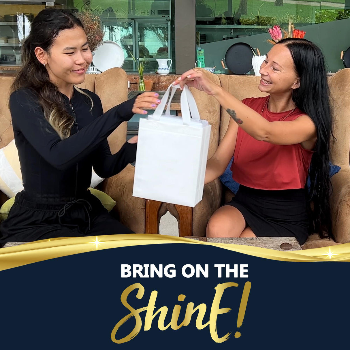 Nush Nush Set of 30 White Gift Bags Medium Size – Shiny Reusable White Gift Bags With Handles - Perfect Goody Bag for Wedding Favors, Holidays, Christmas, Birthday, Small Business, Events – 8Wx4Dx10H