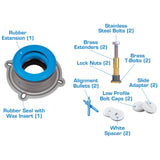 DANCO All-in-One Toilet Installation Kit, Perfect Seal Wax Ring & Zero Cut Bolts, Toilet Repair, Wax-Free, Mounting Toilet Bolts (10879X)