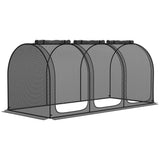 Outsunny 8' x 4' Crop Cage Plant Protection Tent for Garden, Black