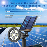 JEJOT 6 Pack Solar Lights Outdoor Waterproof IP65,Warm White Light,2 Lighting Modes,Solar Powered Spotlights for Yard Garden Solar Spot Lights for Flag Landscape Auto On/Off