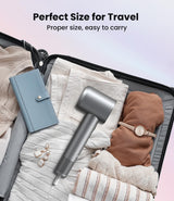 Hair Dryer, 150000 RPM Portable Professional High Speed Ionic Blow Dryer for Fast Drying, 500 Million Negative Ions Care & Heat-Control & Low Noise with Magnetic Diffuser & Nozzle, 5 Temps & 3 Speeds