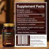 Maia Nattokinase Supplement, with 5000 FU, Supports Arterial Cleanliness and Heart Health, Promotes Healthy Circulation, Added Vitality and Wellness, Plant-Based Capsules, Zero Sugar, 60 Capsules