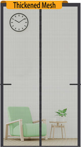 Upgraded Magnetic Screen Door Thicker 250g/㎡ Reinforced Mesh,36 Longer Magnets,Door Screen Magnetic Closure for Single Door,Retractable Mosquito Net for Door,Fit Doors to 38x82 Inch,Black