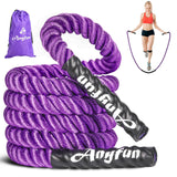 ANYFUN Weighted Jump Rope Fitness Equipment for Women Adult Jumprope for Strength Training Weight Loss Shape Body Total Body Workout Skipping Rope Home Gym Jumping Rope (1.5LB Purple)