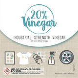 20% Professional Grade Concentrated Vinegar | Dilutes to 4 Gallons of Multipurpose Cleaning Vinegar | 4x Power Vinegar | Hundred's of Industrial & Home Uses