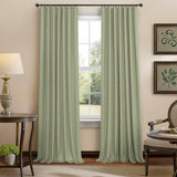 Sage Green Boho Blackout Curtains for Bedroom Window 84 Inch Length 2 Panels Set Linen Textured Thermal Insulated Dark Out Room Darkening Light Sage Curtain Drapes for Living Room 52x84 Long Christmas