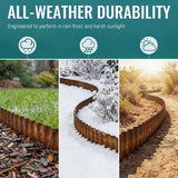 6" x 40FT Rusted Corrugated Metal Landscape Edging