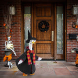 Watayo 4 Pcs/Set Christmas Wizard Goose Outfits, Lawn Porch Goose Statue Wizard Costume, Garden Goose Witch Clothes with Hat Scarf Glasses for 23" Statue Christmas Fall Outdoor Patio Yard Decor